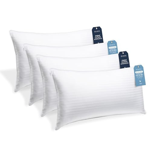 Beckham Hotel Collection - 4 King Pillow Set – 2 Down Alt & 2 Memory Foam King Pillows | Amazon (US)