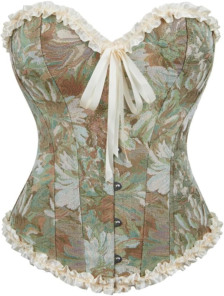 Alivila.Y Fashion Womens Lace Up Corset Top Overbust Body Shaper Bustier Corsets for Women | Amazon (US)