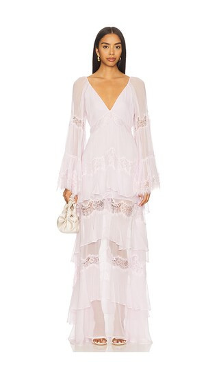 LoveShackFancy Devina Dress in Lavender. - size S | Revolve Clothing (Global)