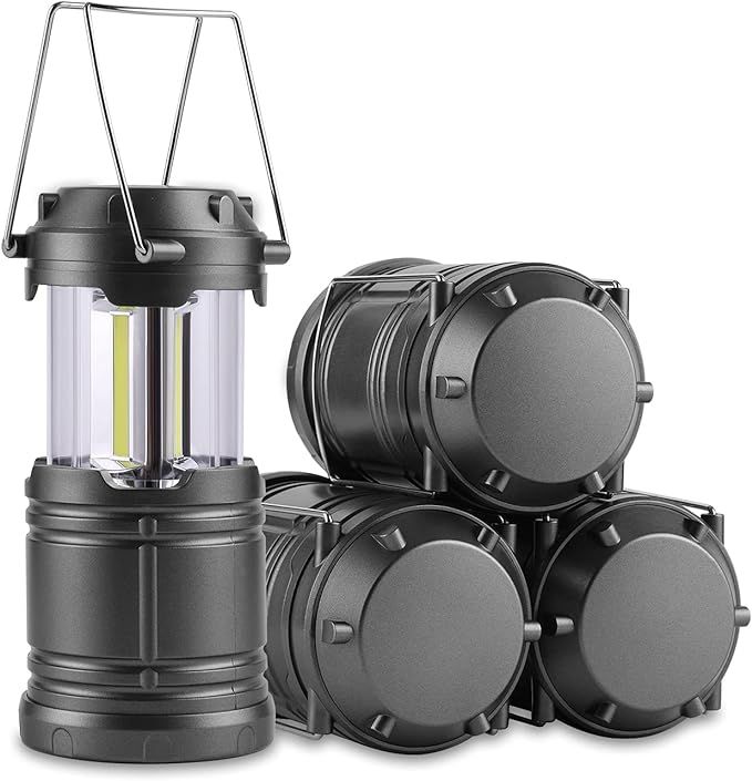 Camping Lanterns, 4 Pack Battery Powered Pop Up Hanging Lanterns for Outdoor Camping Hiking, Lant... | Amazon (US)