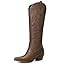 Pasuot Western Cowboy Boots for Women - Knee High Wide Calf Cowgirl Boots, Slip On Pointed Toe Ch... | Amazon (US)