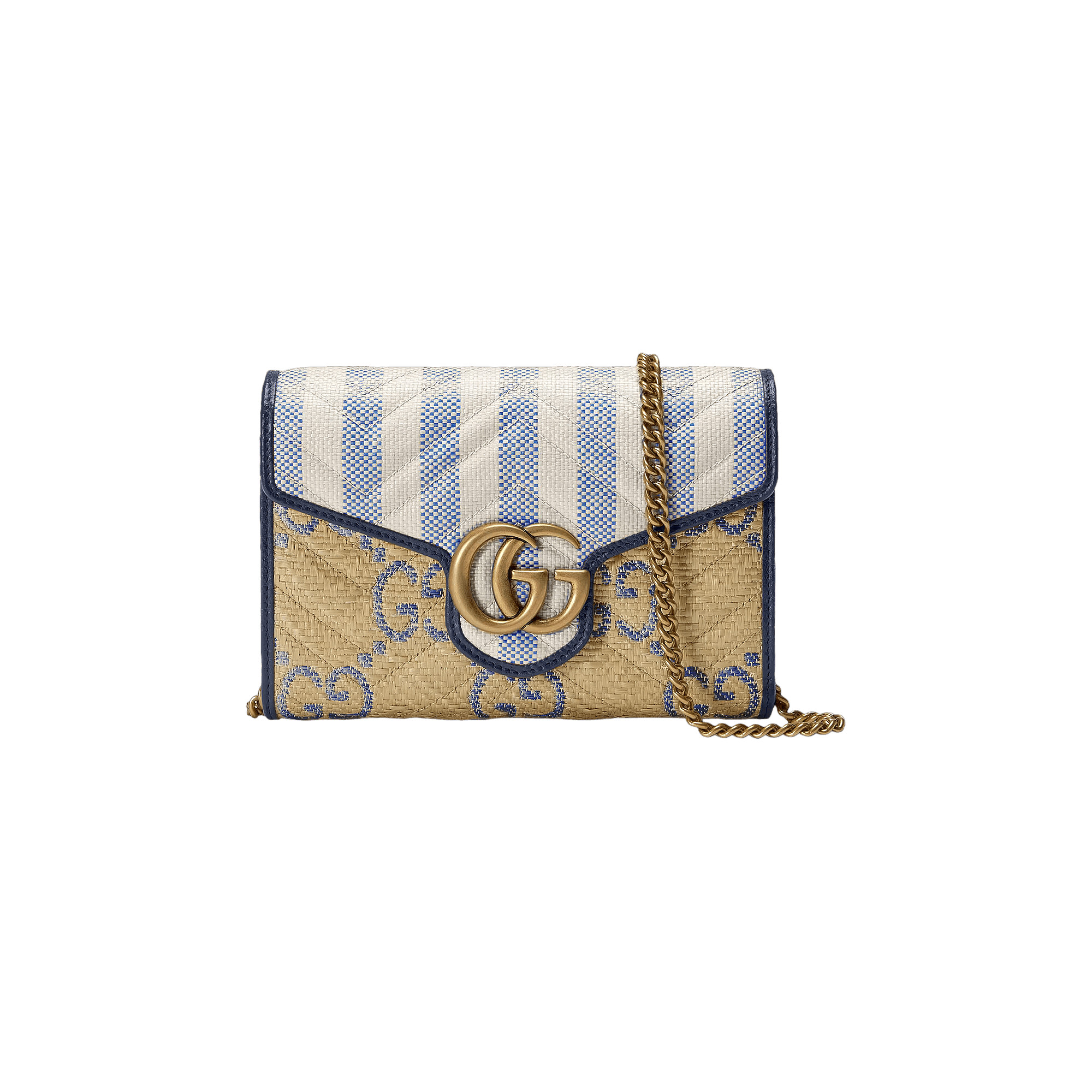 Gucci GG Marmont Raffia Effect Mini Bag 'Off White/Beige' | GOAT
