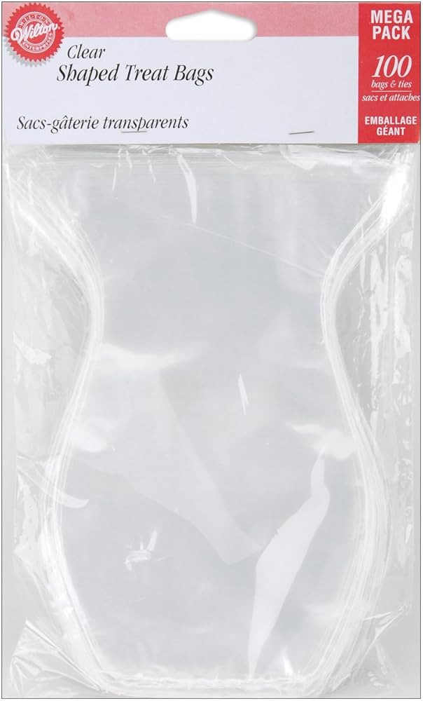 Wilton Shaped Treat Bags 4-1/2x7-1/4 100/Pkg-Clear | Amazon (US)
