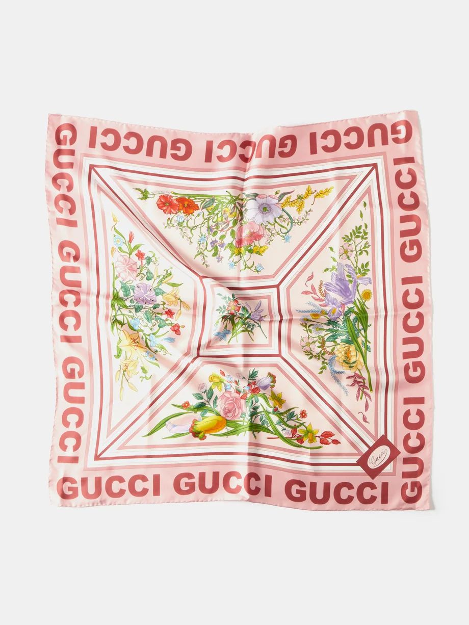 Floral-print silk-faille scarf | Gucci | Matches (US)