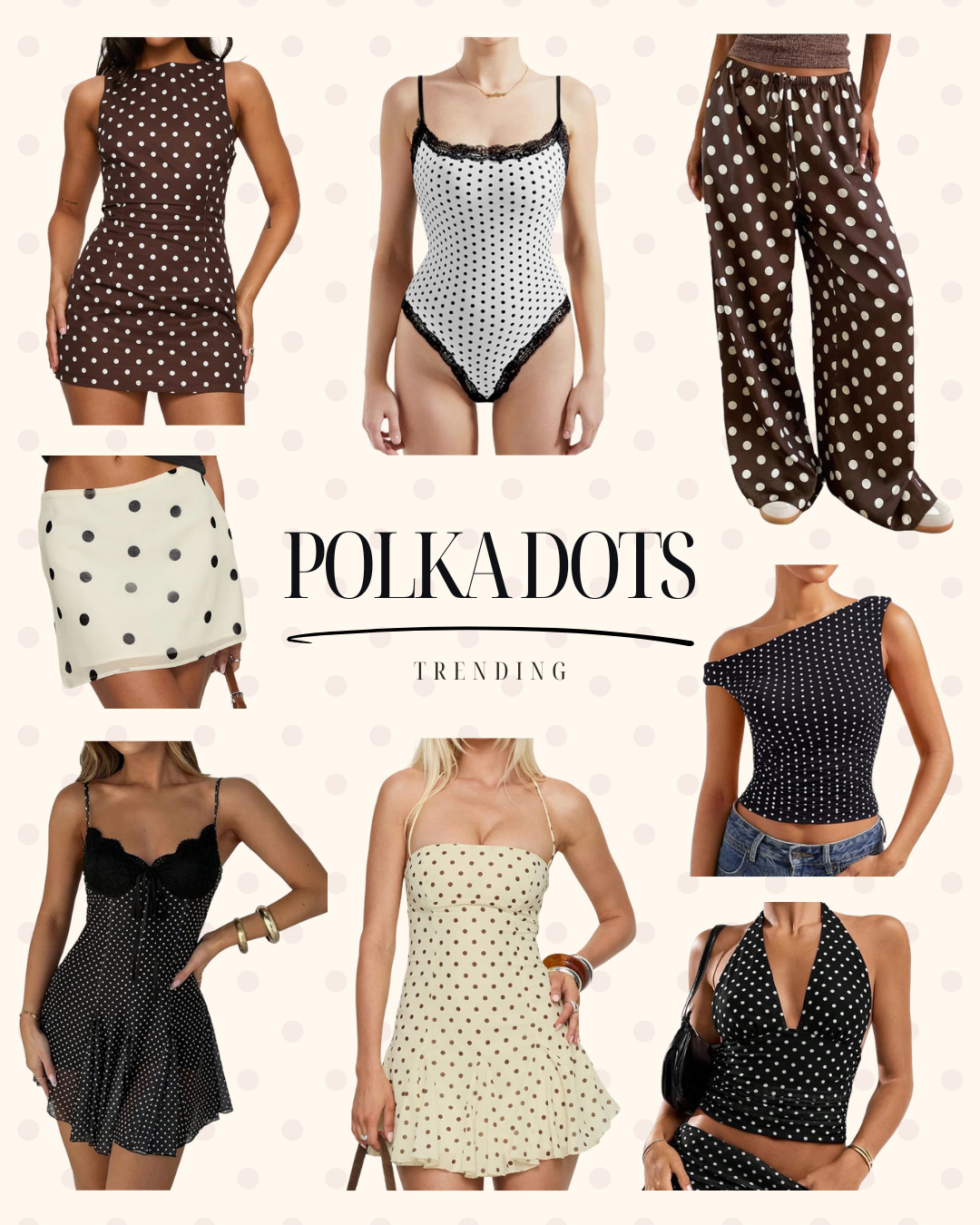 We are loving the polka dot trend!! A few peices we own and love and others we have our eye on from Amazon and Princess Polly. 

 #LTKSeasonal