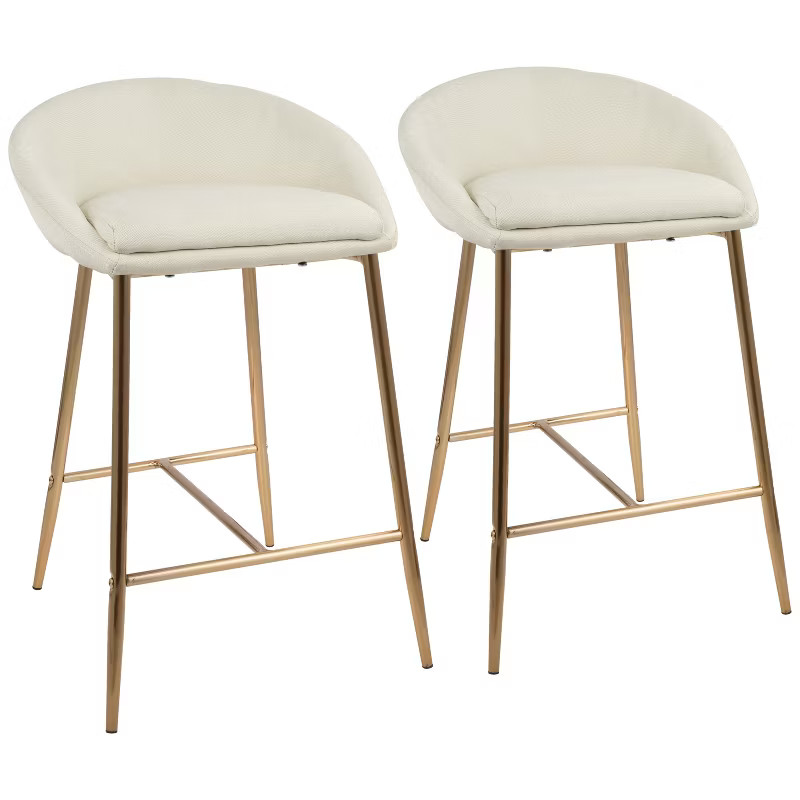 Set of 2 26" Matisse Glam Counter Height Barstools - LumiSource | Target