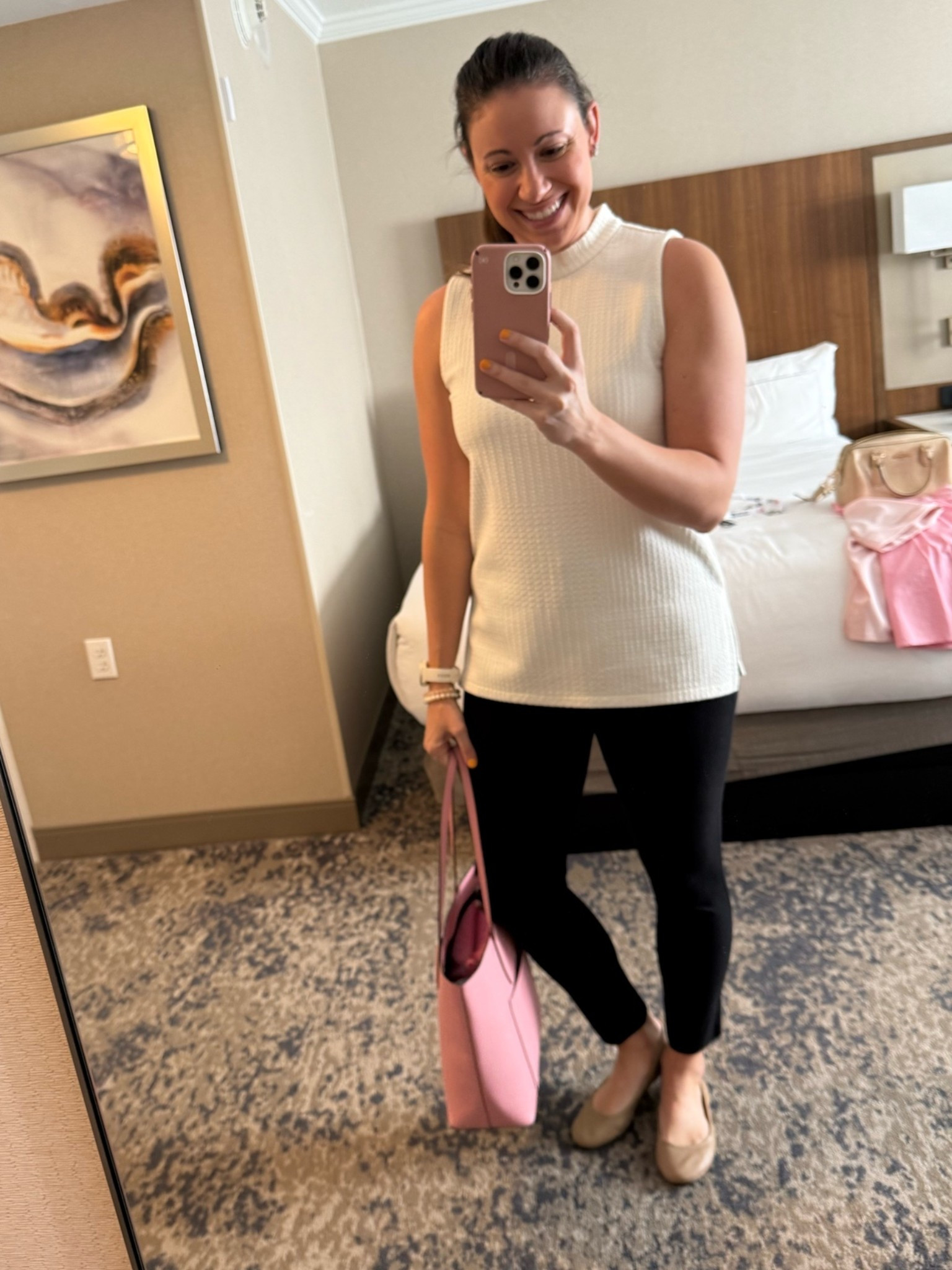 Another great conference outfit! I love this pants from LOFT! They stretch and are perfect for all events and can be easily worn multiple days in a row! Also love a sweater style tank too!

#LTKWorkwear #LTKgrwm #LTKootd