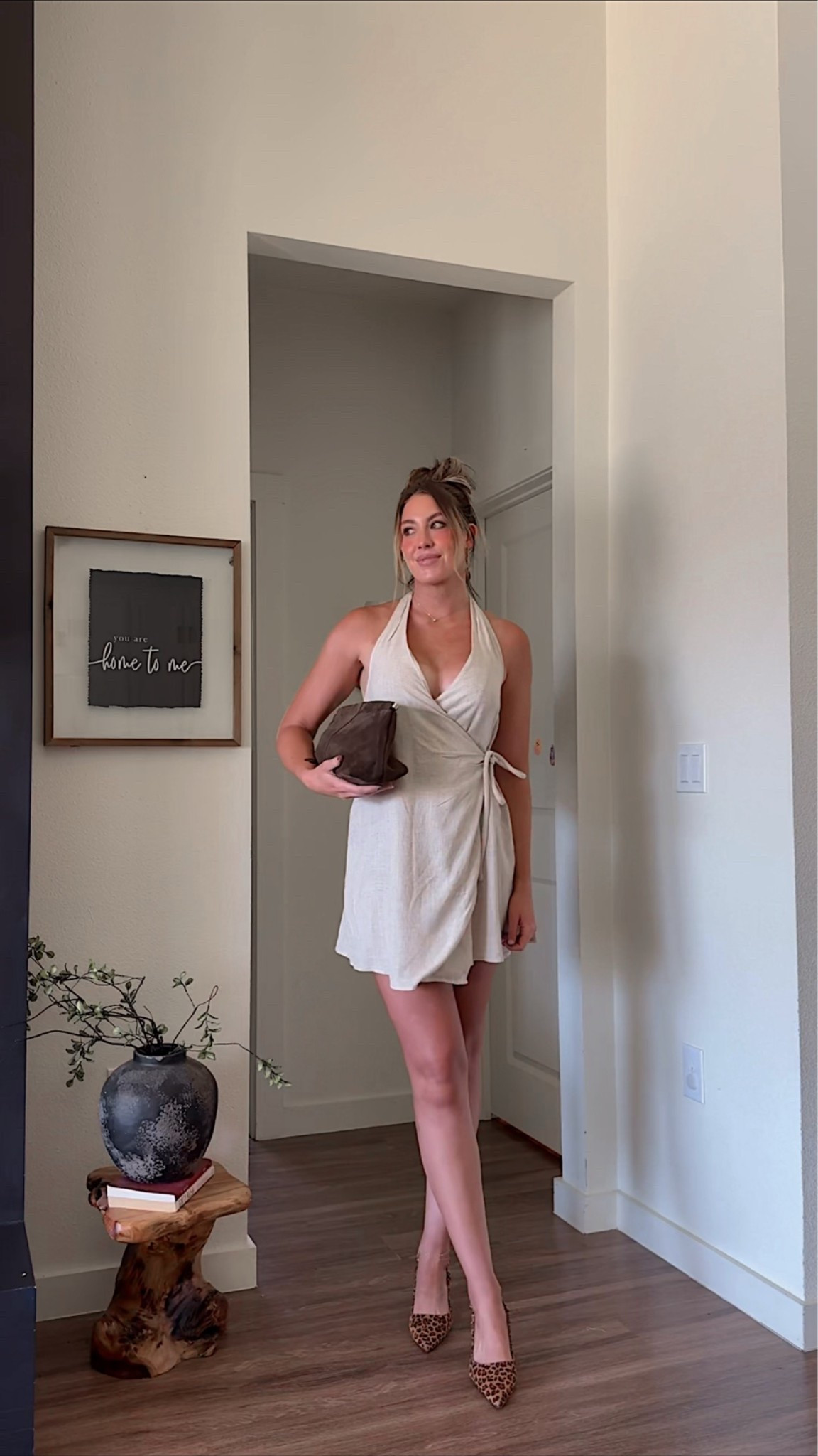Halter dress I’m loving for summer! Would
Be such a cute vacation outfit I’m wearing a medium