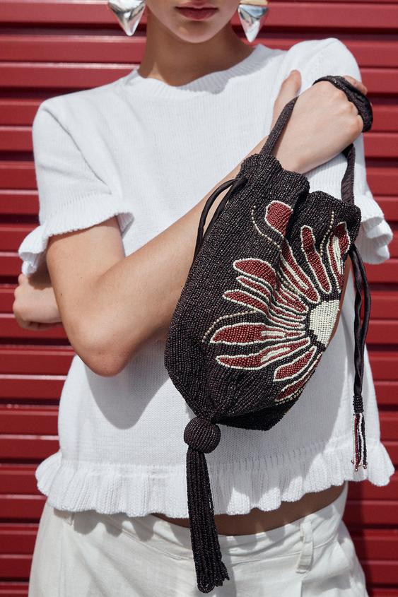 MINI FLORAL BUCKET BAG | Zara UK