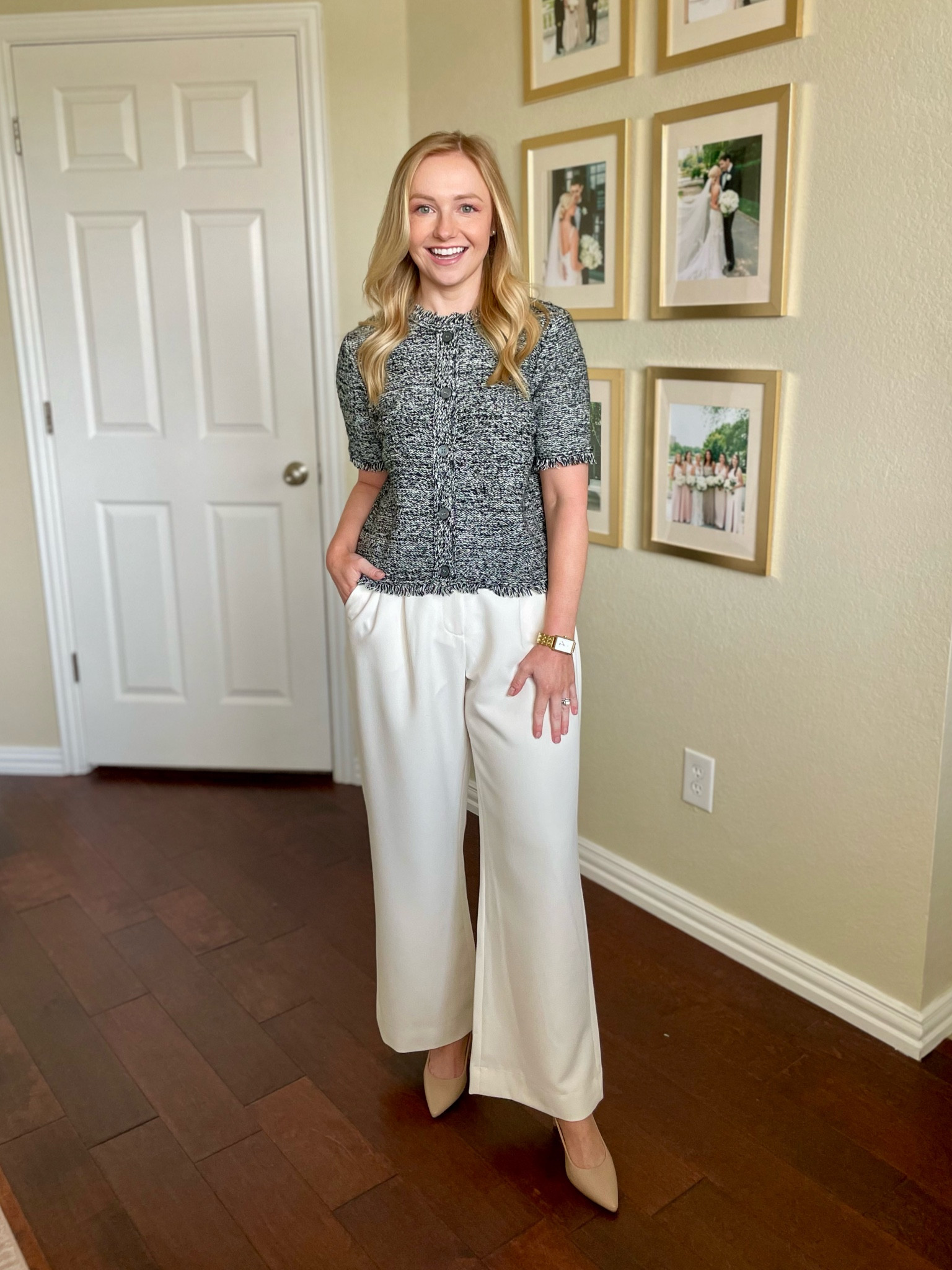 This fringe top is so classic! Dress it up for work or with jeans, wearing an XS | workwear, sweater top, spring workwear, work pants 

#LTKWorkwear #LTKPetite #LTKSeasonal