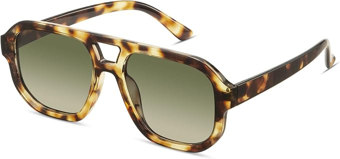 livho Trendy Polarized Square Aviator Sunglasses Women Men Square Eyewear Frame, Retro Sun Glasse... | Amazon (US)