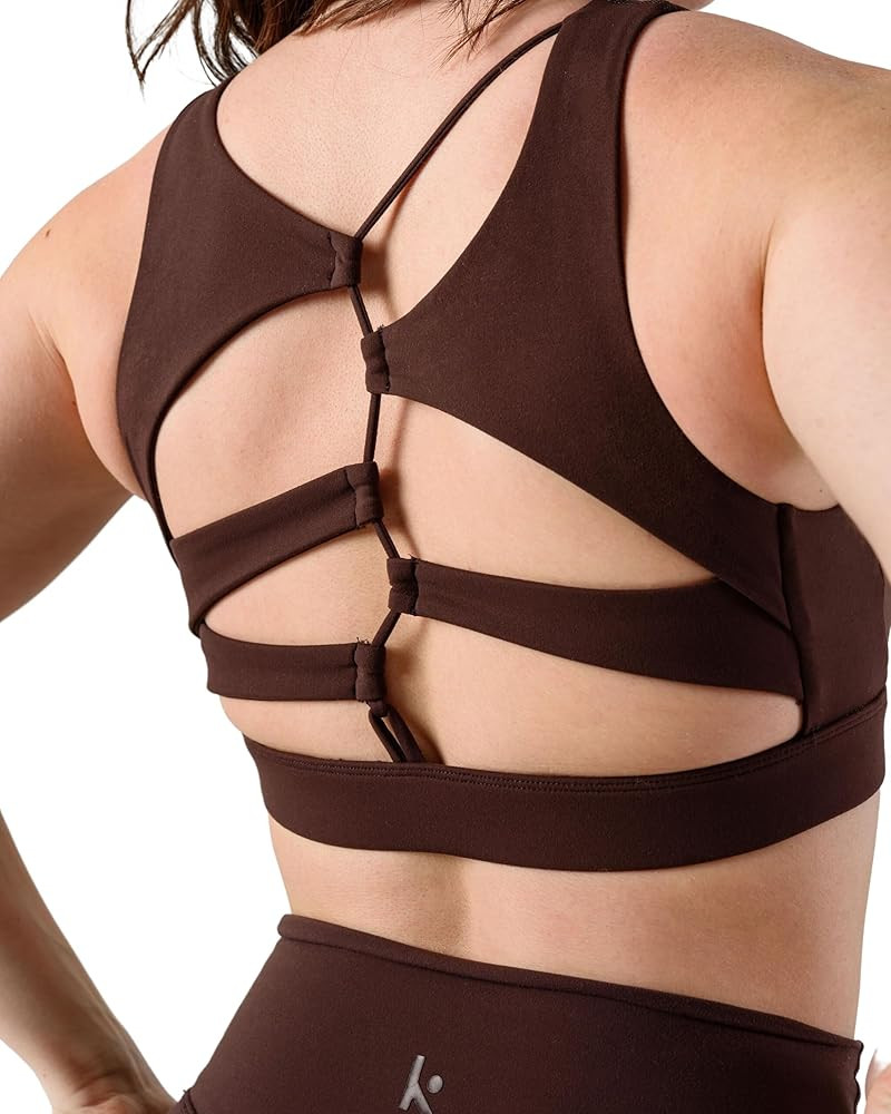 Kamo Fitness Featherlite Nora High Impact Sports Bras for Women - High Neck Workout Crop Built-in... | Amazon (US)