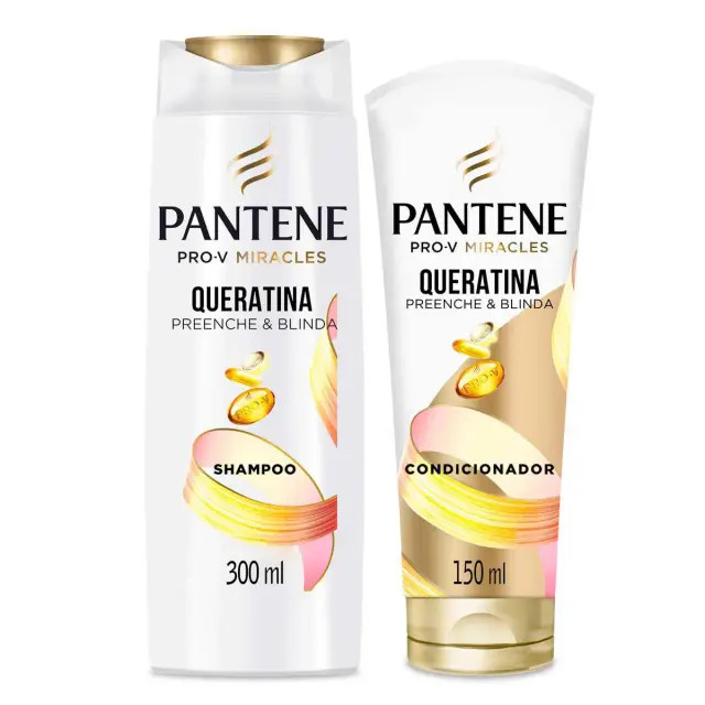 Kit Pantene Queratina Shampoo 300ml + Condicionador 150ml | DrogaRaia (BR)