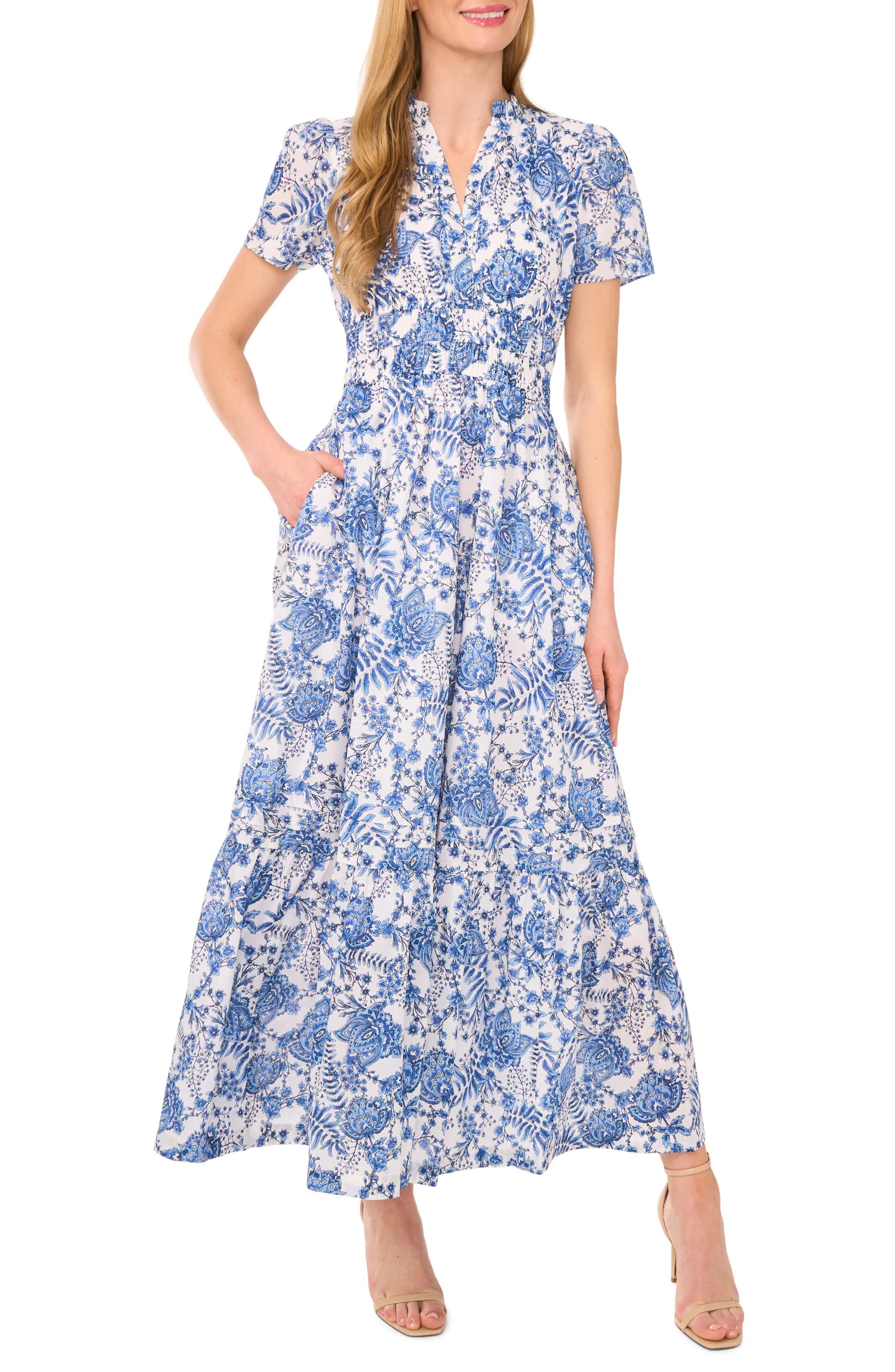 CeCe Floral Cotton Maxi Dress (Women) | Nordstrom | Nordstrom