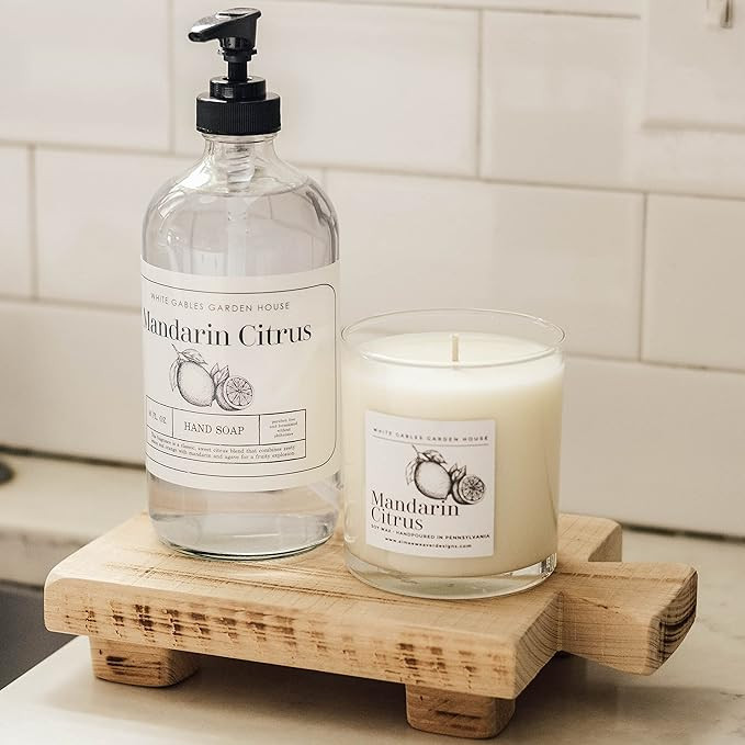 Soap Stand, Raw Wood Riser, Kitchen Tray, Sink Decor, Plant Holder, Made In USA | Amazon (US)