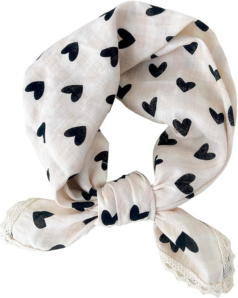 Soft Cotton Like Lace Bandana Headband, Head Wrap, Protective Coverage, Hair Neck Scarf for Women... | Amazon (US)