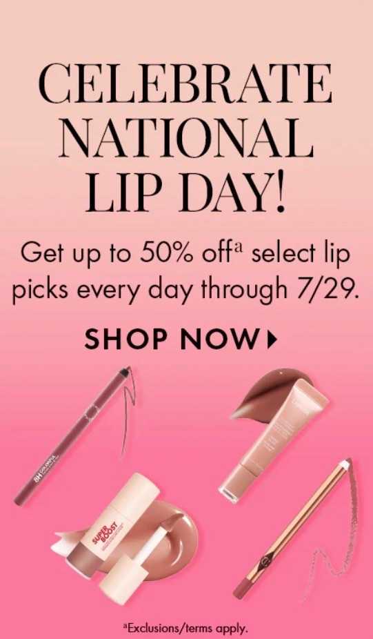 National lipstick day
Sephora sale
Lipstick on sale
Beauty sale
Sephora beauty
20% off beauty
20% off lipstick

#LTKSaleAlert #LTKBeauty