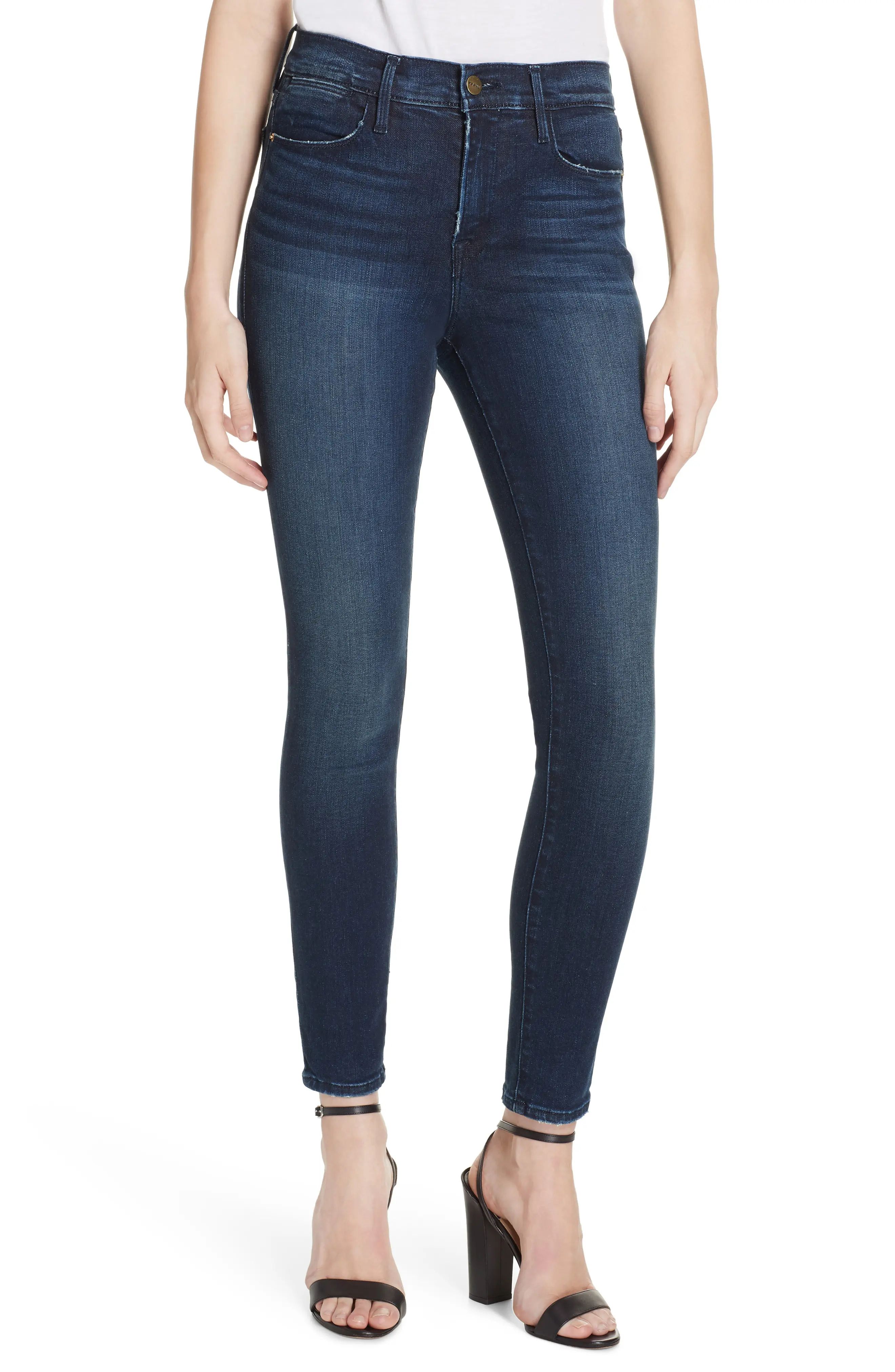 FRAME Le High Distressed Skinny Jeans | Nordstrom