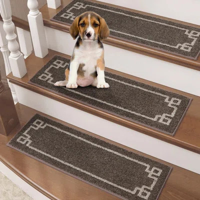 Stair Treads For Wooden Steps Non Slip Washable 15Pack Carpet Stair Treads With Reusable Residue Free Backing Soft Polyester Stair Rugs Indoor For Kid | Wayfair North America