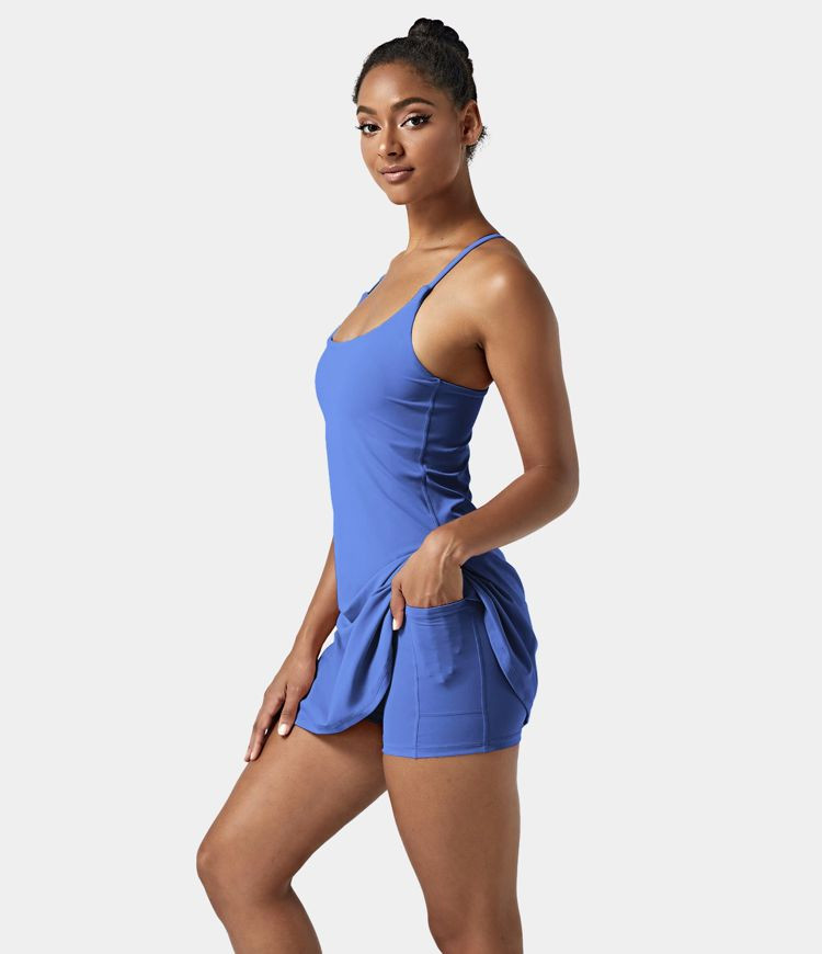 Women’s Everyday Cloudful™ Air Fabric Backless 2-in-1 Cool Touch Activity Dress-Euphoria Air ... | HALARA