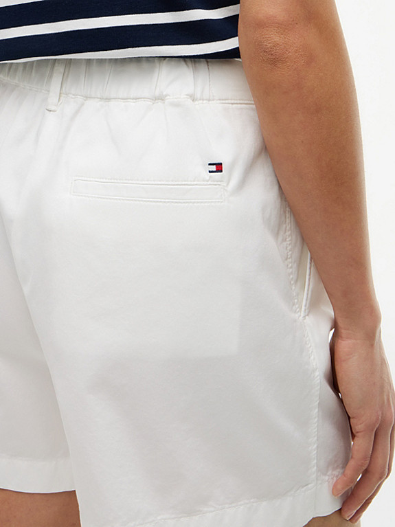 Washed Flared Chino Shorts | White | Tommy Hilfiger | Tommy Hilfiger UK