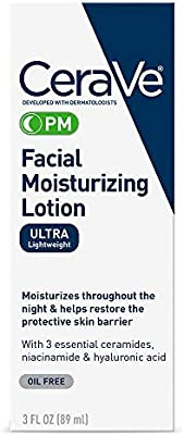 CeraVe Facial Moisturizing Lotion PM | 3 Ounce | Ultra Lightweight, Night Face Moisturizer | Frag... | Amazon (US)