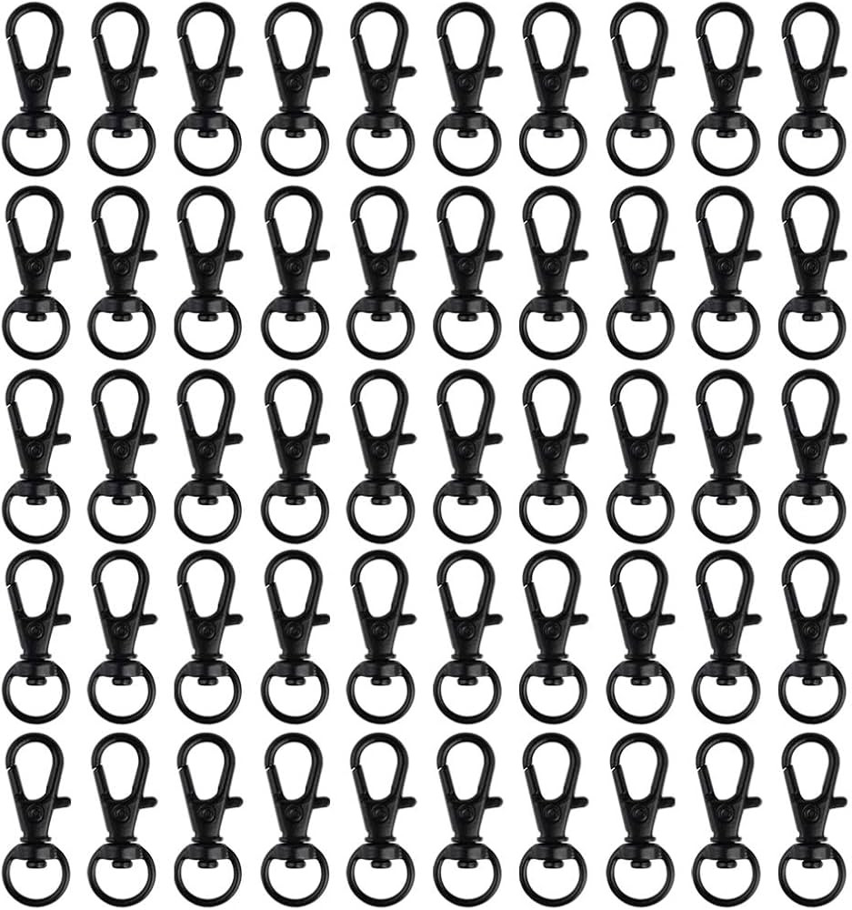 50 pcs Swivel Clasps Lanyard Snap Hook,cnomg Metal Swivel Lanyard Snap Hook Lobster Claw Clasp (B... | Amazon (US)