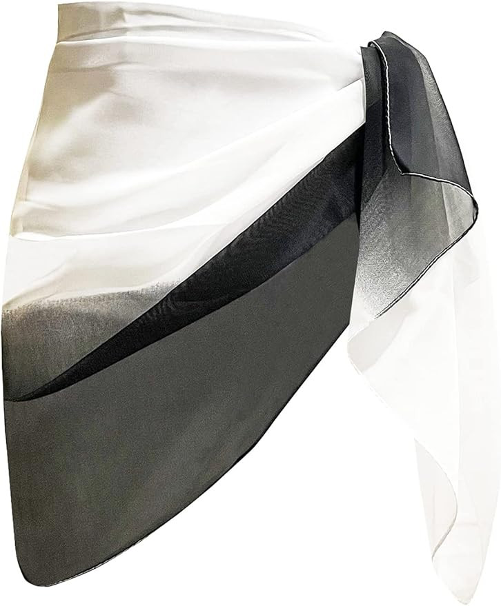 Women's Short Sarong Wrap Skirt Chiffon Swimsuit Cover up Beach Pareo Wraps | Amazon (US)