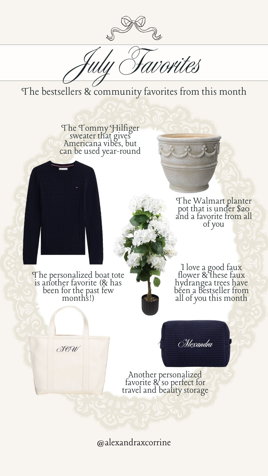 July favorites & bestsellers 🧺☁️ The bestsellers & community favorites from this month!

Summer aesthetic, summer favorites, bestsellers, Nancy Meyers aesthetic, cozy homebody lifestyle, navy blue, July aesthetic, coastal chic summer

#LTKSeasonal