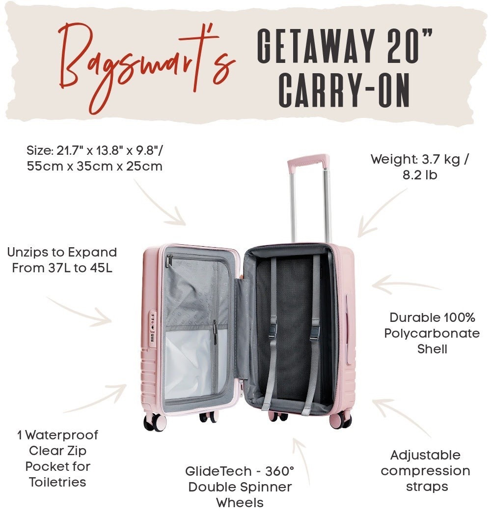 Bagsmart’s toiletry bag has been a TFG bestseller for years. So when I saw their full travel gear line, including luggage I had to test it out.

I’ve now taken the Getaway 20” Carry-On Suitcase on two very different trips, and I’m honestly impressed by how well it performed. 

Quick take: it’s sleek, organized, durable, and the perfect size for carry-on and business travelers.

Here’s how I tested it out:

🧳 Trip 1: Transporting Breakables
I brought two glass lamps wrapped in Styrofoam from Louisville to my Airbnb in El Salvador. The suitcase (even before expanding) had more space than others I’ve used. I expanded it to fit a few personal items on top, and everything arrived perfectly intact—nothing shifted or cracked in transit. That gave me a ton of confidence in the structure.

💼 Trip 2: Business Trip to NYC
I packed four days' worth of conference outfits plus a floor-length gown—and still had space to spare. I rolled it through carpeted airports with no issues (the spinner wheels are so smooth!), and it looked polished enough to bring into lounges and business events.

Here’s what I loved the most:

✈️Interior Organization: Zip compartments on both sides = zero chaos. The compression straps kept everything flat and secure.
✈️Durability: The polycarbonate shell barely scuffed and wiped clean easily after two trips.

✈️ Smooth Wheels: Glided effortlessly—even on carpet. Better than some higher-end bags I’ve tried!

✈️ Expandable Space: Didn’t even need it in NYC, but it was a game-changer when transporting fragile items.

✈️ Security: Built-in TSA lock + lockable zippers = double the peace of mind.

✈️ Style + Size: Sleek, neutral, and compact. At 20”, it fits in the overhead bin with no issue (unlike some 22” models that get gate-checked).

📌 Final Verdict: I’ve tested dozens of carry-ons over the years, and not all of them make it into my regular rotation. But this one? It definitely will. 

If you want a durable suitcase that looks polished without the premium price tag, the Getaway 20” Carry-On is seriously worth checking out.

@bagsmart_official #ad 


#LTKItBag 

#LTKTravel
