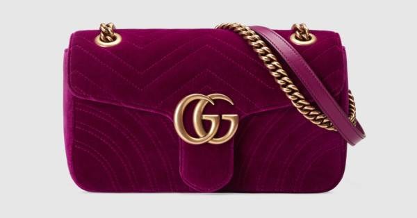 GG Marmont velvet shoulder bag | Gucci (US)