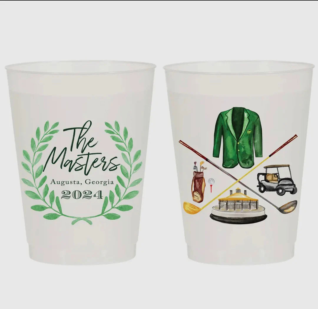 Masters 2024 Cups Golf Gifts for Men Golf Gifts for Women Disposable Cups Par Tee Time Golf Party... | Etsy (US)