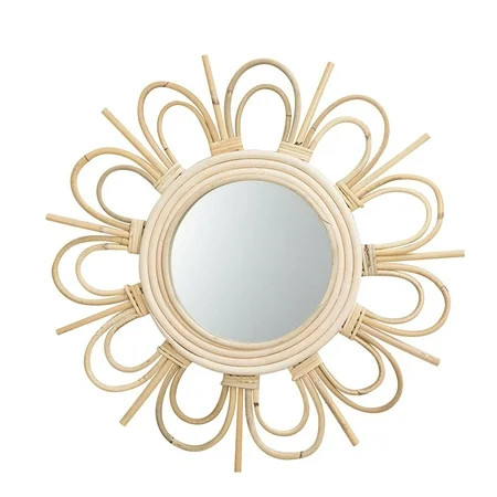 Wall Mirror Handmade Natural Rattan Mirror Decoration | Walmart (US)
