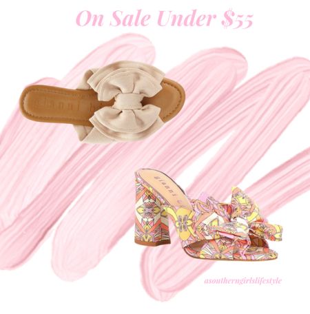 Gianni Bini Sandals on Sale Under $55 - a beautiful neutral flat & a fun heel - cover all the bases!

🤍Natural Zereena Raffia Bow Slides (I’m on a shoe timeout but man I want these 😅)
🤍Retro Printed Satin Bow Block Heel Sandals (have these in pink! Love them!!!)

Dillards. Summer. Summertime. Shoes. 

#LTKSeasonal #LTKsalealert #LTKshoecrush
