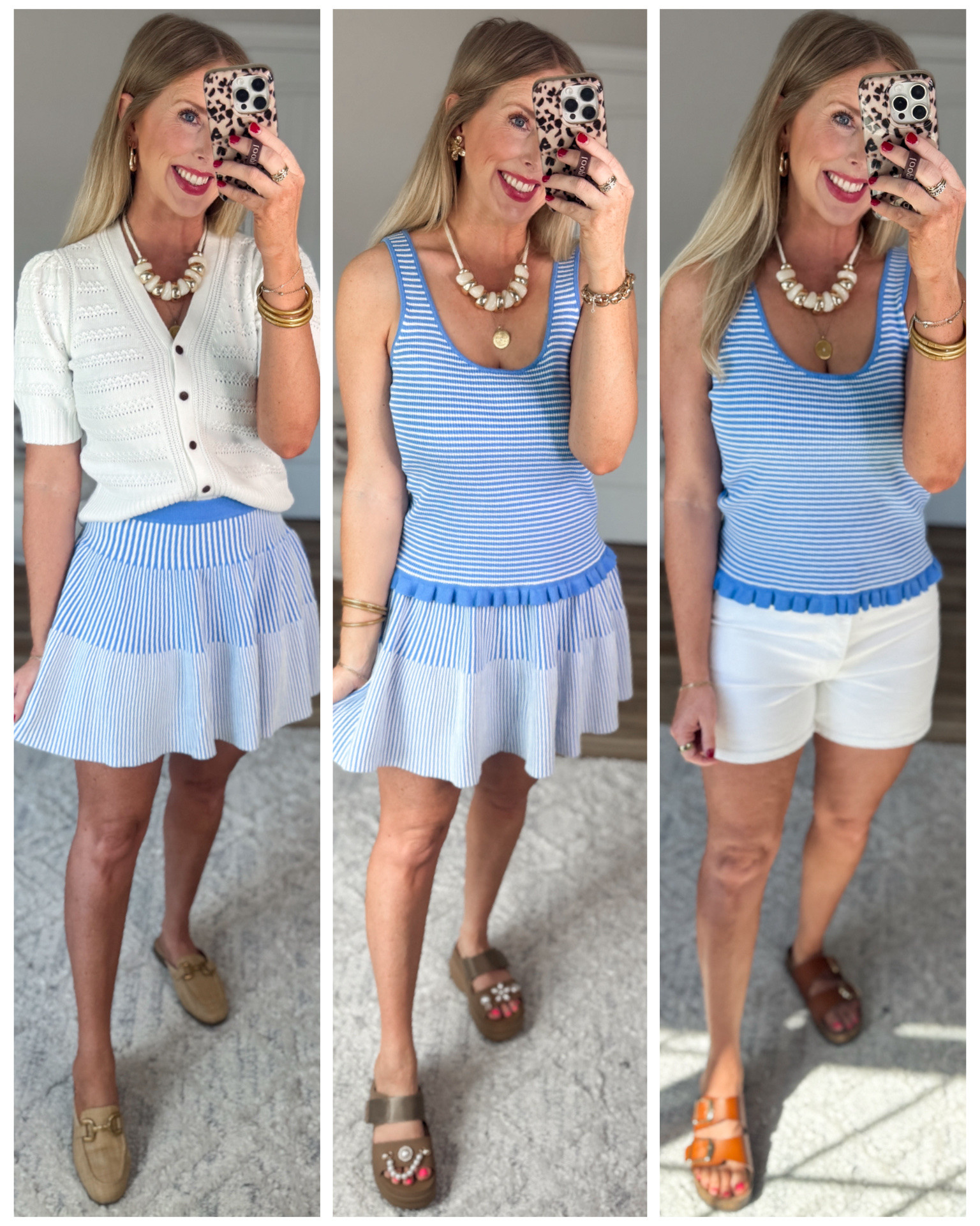 Ways to style this blue ribbed tank + skirt from Walmart!

#LTKmomlife #LTKootd