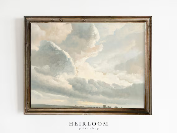 Nursery Wall Art  Cloud Painting  Antique Art  PRINTABLE | Etsy | Etsy (US)