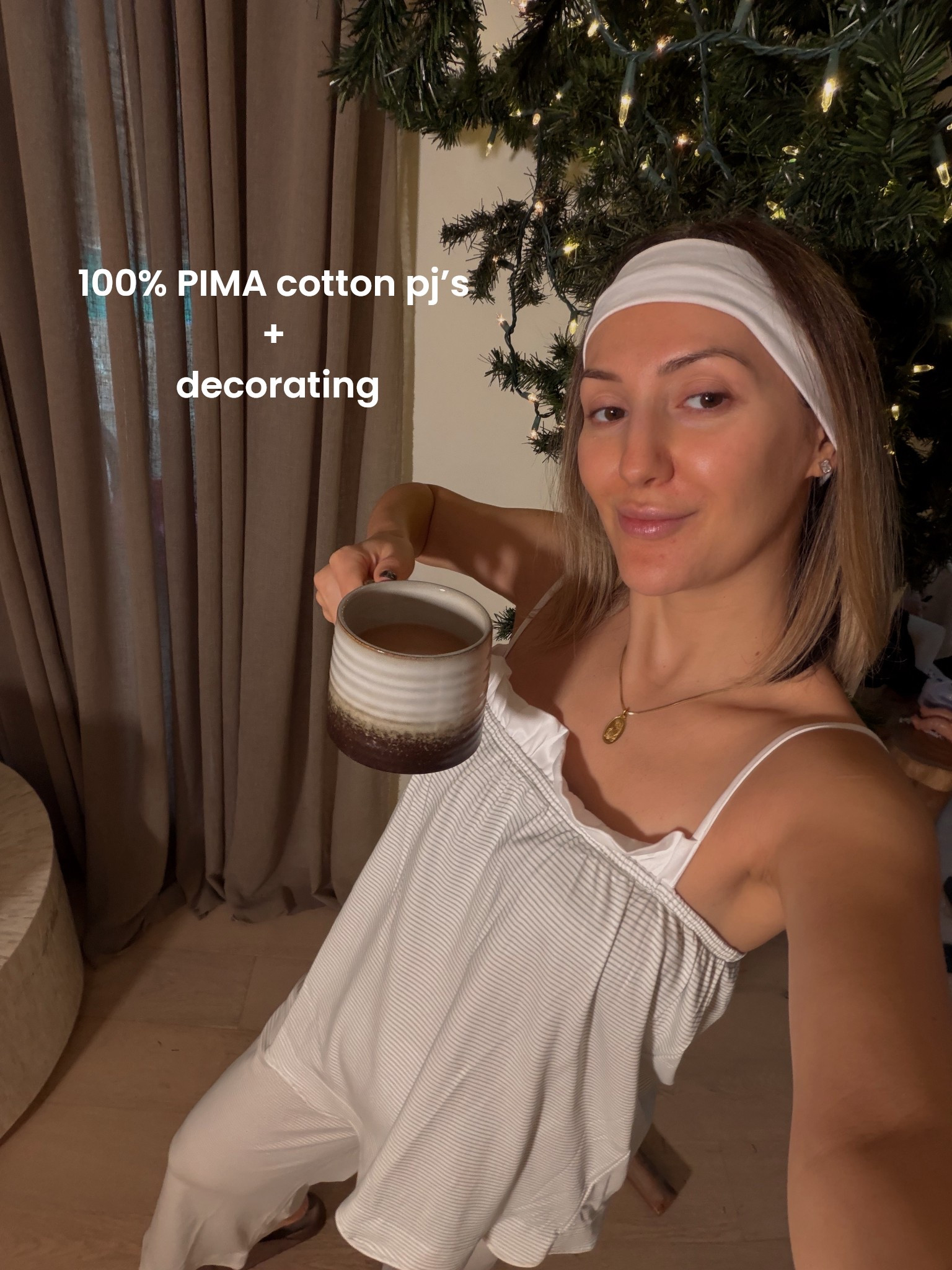 living in these new, crisp @hadleysbungalow 100% Pima cotton PJ's while decorating, sipping coffee, and soaking in all the little moments.
If you want pajamas that feel luxe, this 3-piece set is it. 🎄🤍 #hadleysbungalow #hb #ad 

I’m wearing a Medium in green and currently 5 months pregnant. Linked all the colors! 

Pajamas 
Cotton pajamas 
Gifts for her
Gifts for mom 
Gifts for friends 
Cyber Monday 
Cyber week
Black Friday 
Soft pajamas 

#ltkmomlife #ltkbump 

#LTKGiftGuide #LTKHoliday #LTKCyberWeek