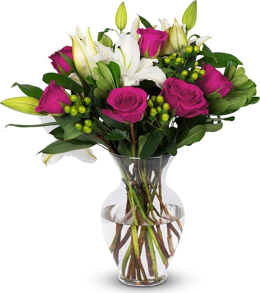 Benchmark Bouquets Pink Elegance, With Vase (Fresh Cut Flowers) | Amazon (US)