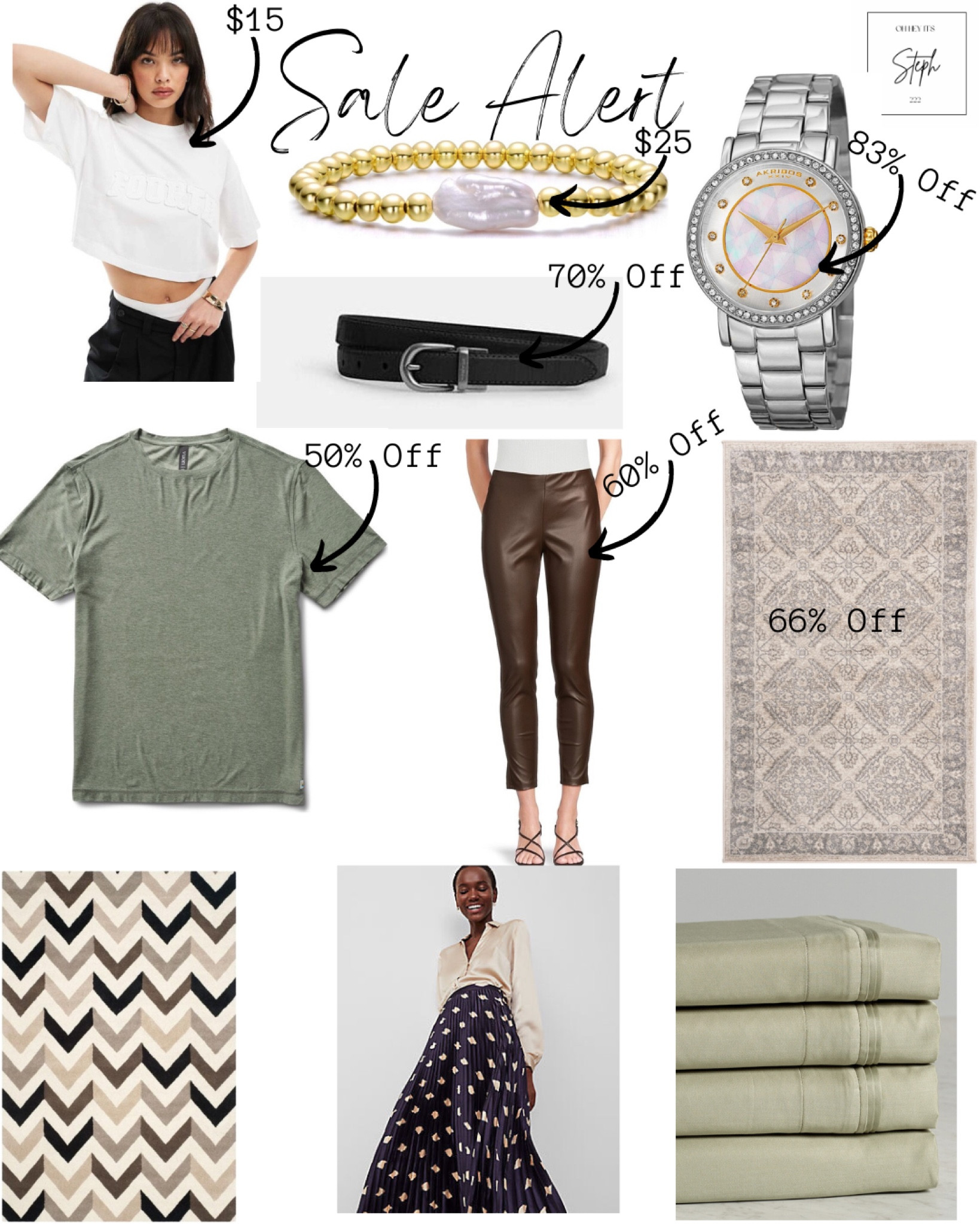 Sale alert best sales of the week



Hand Tufted Area Rug, Target, Geo Pleated Midi Skirt, Ann Taylor, Egyptian Cotton sheets, gilt, vuori tee, Faux Leather Pants, saks off 5th ave, rug, rue la la, boxy tshirt, asos Reversible Belt, coach outlet, Women's Stainless Steel Watch,  gilt,  White Pearl Ball Bead Link Stretchable Layering Bracelet, Macys 

#LTKSaleAlert #LTKFindsUnder100 #LTKHome