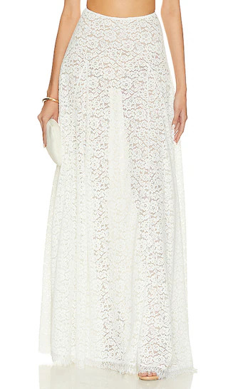 Emilia Skirt in White Lace | Revolve Clothing (Global)