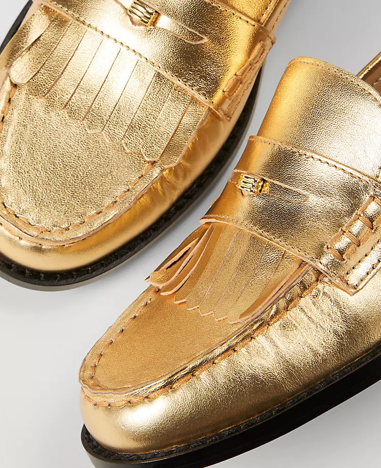 Kiltie Metallic Loafer | Ann Taylor (US)