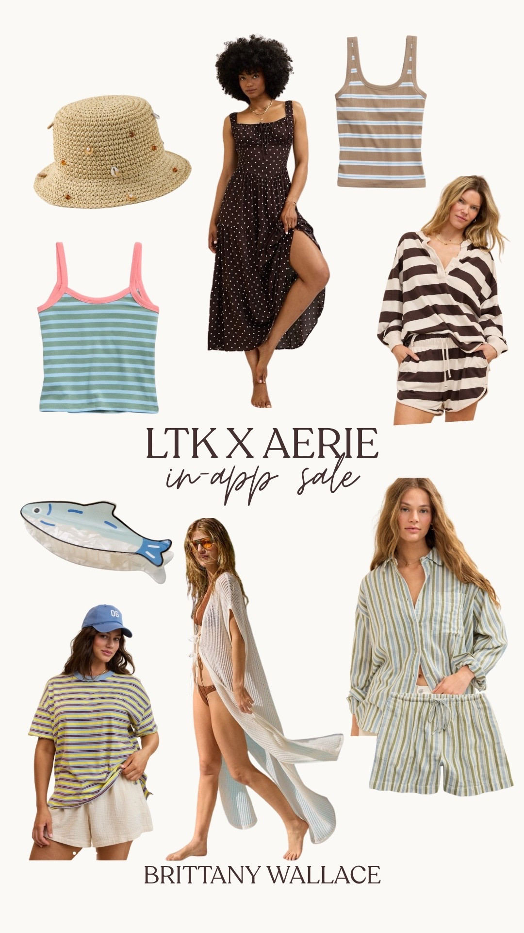 20% off when you shop Aerie in the LTK app! The promo code will automatically be applied at checkout and it’s stackable! 
sale, ltkxaerie, vacation wear, resort wear, spring outfits, summer outfits, matching sets, stripes, polka dot dress, trending, accessories 

#LTKootd #LTKxAerie #LTKBeauty
