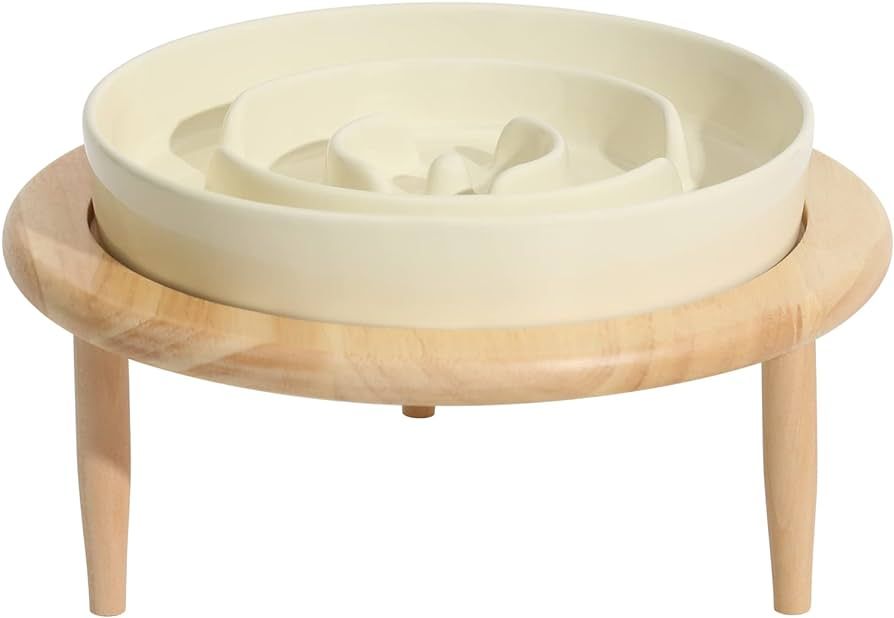 Havniva Ceramic Slow Feeder Dog Bowl, 1.5 Cups Dog Slow Feeder for Medium Breed, Anti-Gulping, Pe... | Amazon (US)