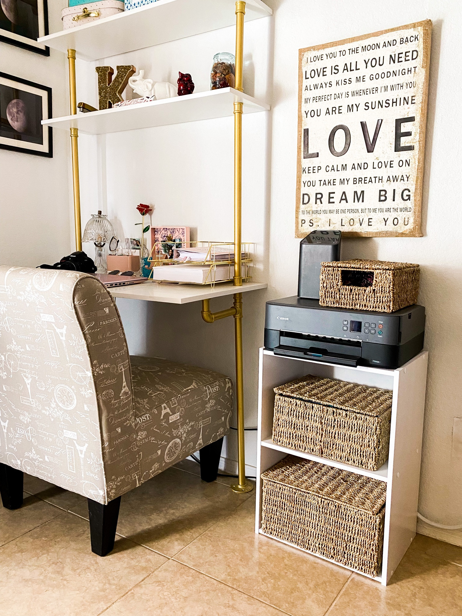 Home office update! Just got my little bookshelf in for my printer etc. Great quality and is very sturdy. Super happy with my purchase, plus it’s on sale today. 
Seagrass baskets are amazing as well. I needed extra storage for some dvds, games and so on. These did just the trick to clean up some unwanted scenery. My home office is located in the living room. So I worked with what we had in our small home. 

Price ranges: $27-$128
#amazonfinds #amazonhome #founditonamazon #smallspace #homeoffice 

#LTKSeasonal #LTKhome #LTKsalealert