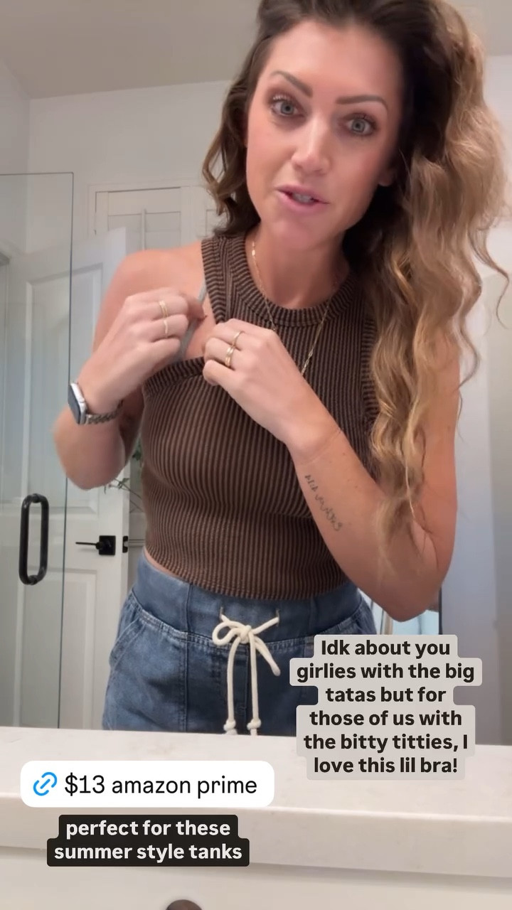 perfect for these summer style tanks Idk about you girlies with the big tatas but for those of us with the bitty titties, I love this lil bra!