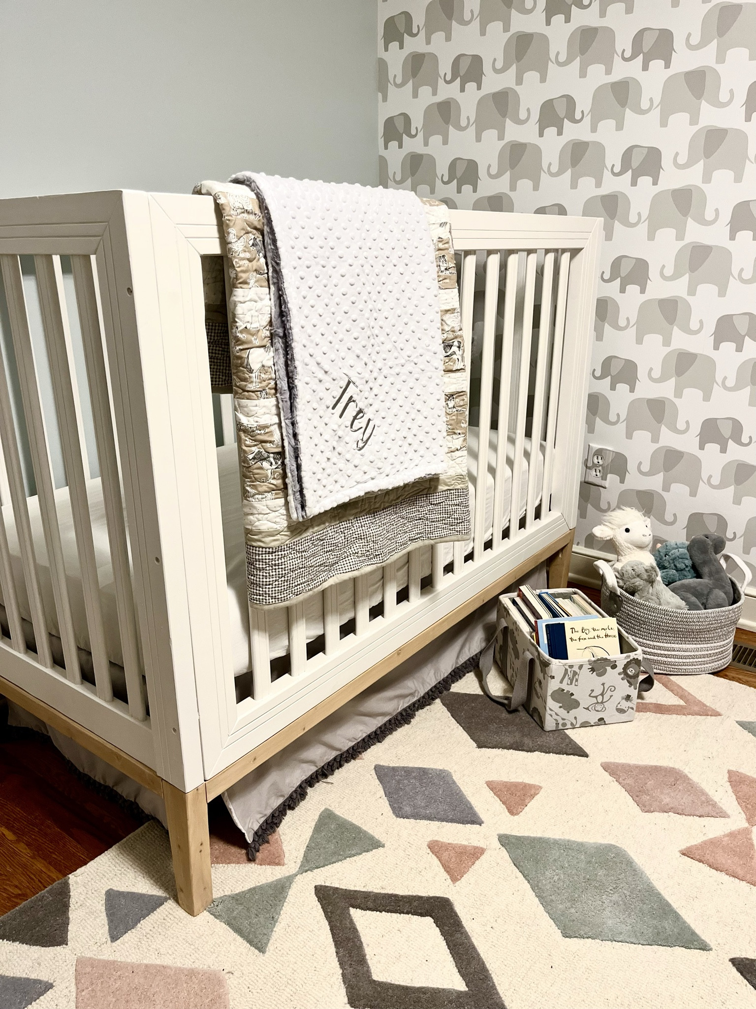 Our little guys first space in our home 🥹 

Nursery, crib, elephants, wall paper, embroidered blanket, embroidery, maternity, baby shower, finds under 30, Amazon finds, geometric rug, rug, baby sheets, waterproof sheet, zoo animals, home

#LTKbaby #LTKkids #LTKhome