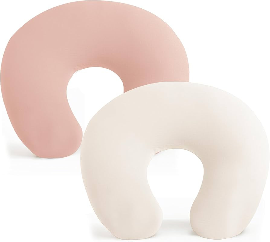 Konssy 2 Pack Nursing Pillow Covers, Stretchy and Soft Nursing Cover for Breastfeeding Pillows, P... | Amazon (US)