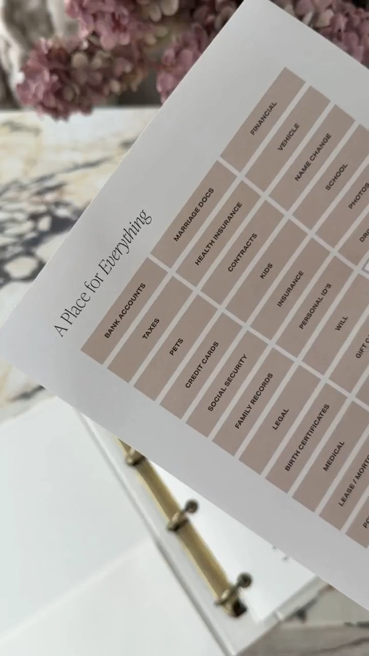 This document organizer binder has saved me! I was constantly stressed about having papers, documents, birth certificates, etc. all over the house or in drawers. I grabbed this and put all our important things in it, and now I have one spot for everything!

#LTKHome #LTKmomlife