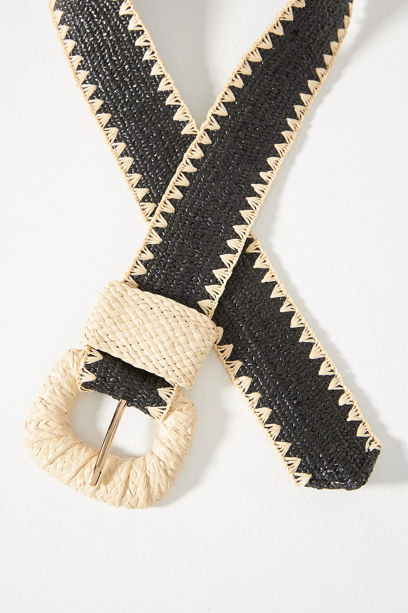 Raffia-Wrapped Stretch Waist Belt | Anthropologie (US)