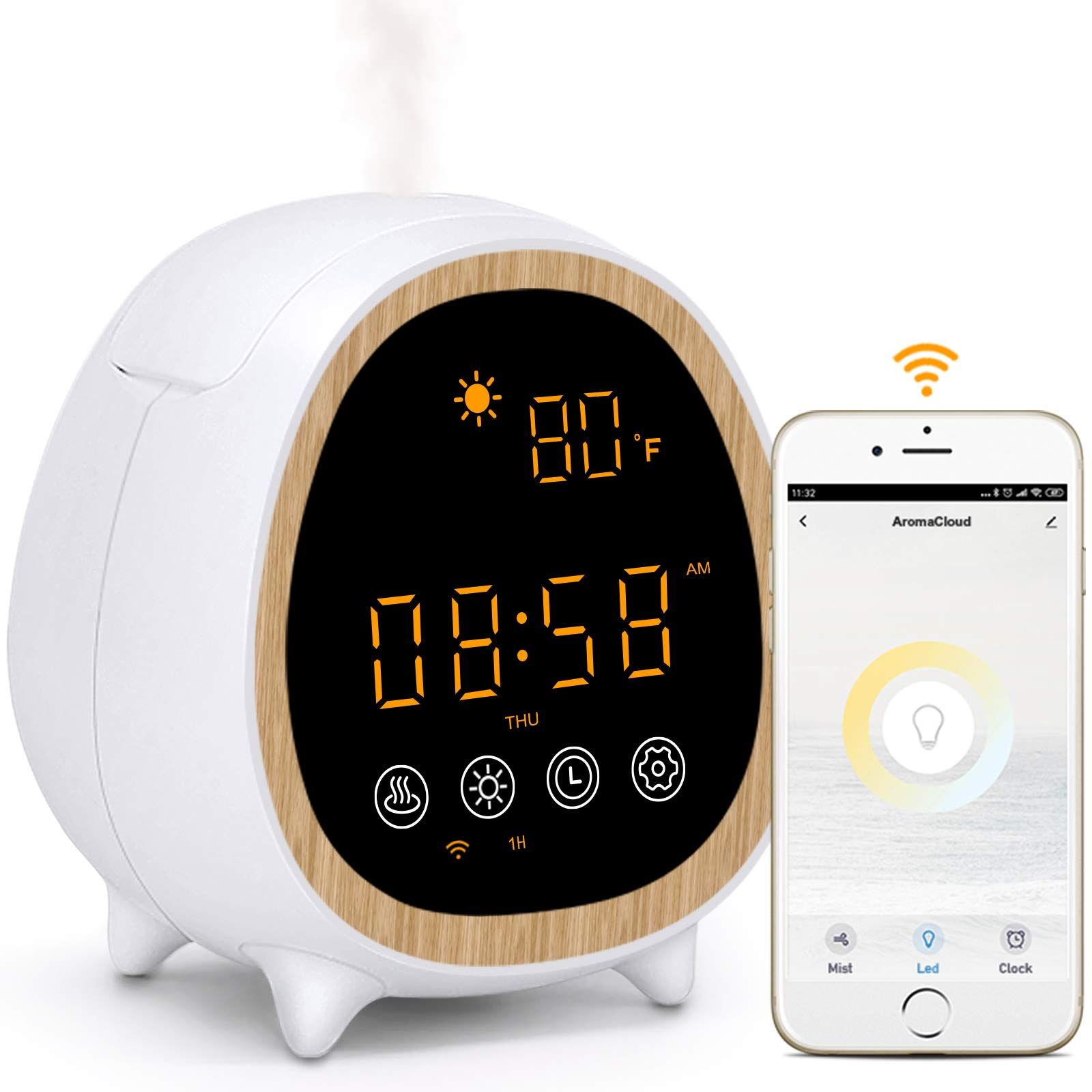 Donatello 200ml WiFi Diffuser with Alexa & Google Home Phone App & Voice Control, Cute Smart Ultraso | Amazon (US)